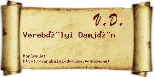 Verebélyi Damján névjegykártya